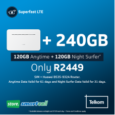 Huawei B535-932A White + 240GB Telkom LTE Data